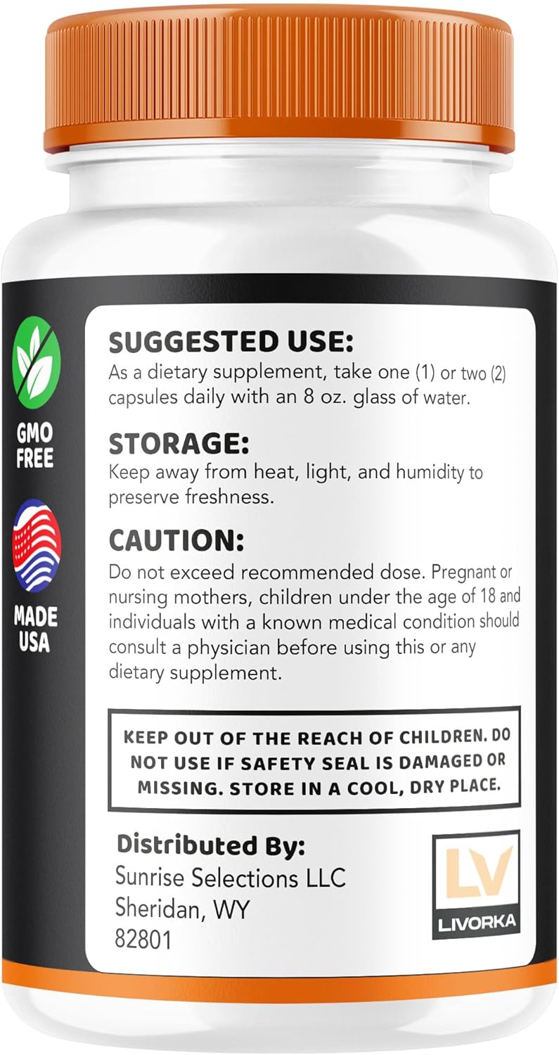 5 Pack of LIVORKA Alpha Horse Pills for Men - All Natural Premium Formula with 300 Capsules