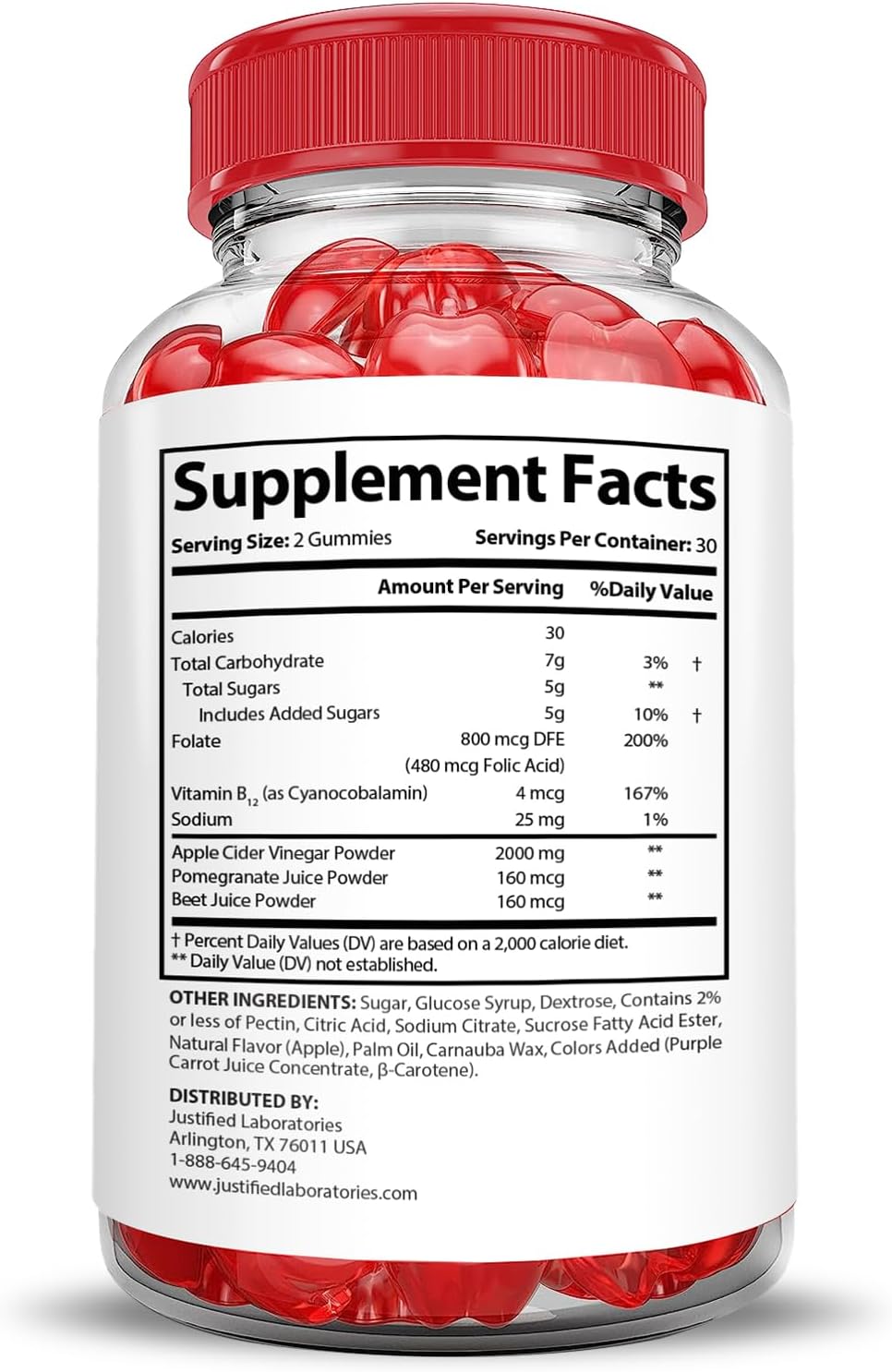 5 Pack Vital Grow XL Extreme 2000MG Performance Gummies with ACV, Pomegranate, Beet Juice Powder, B12 - 300 Gummys, Vegan & Non GMO