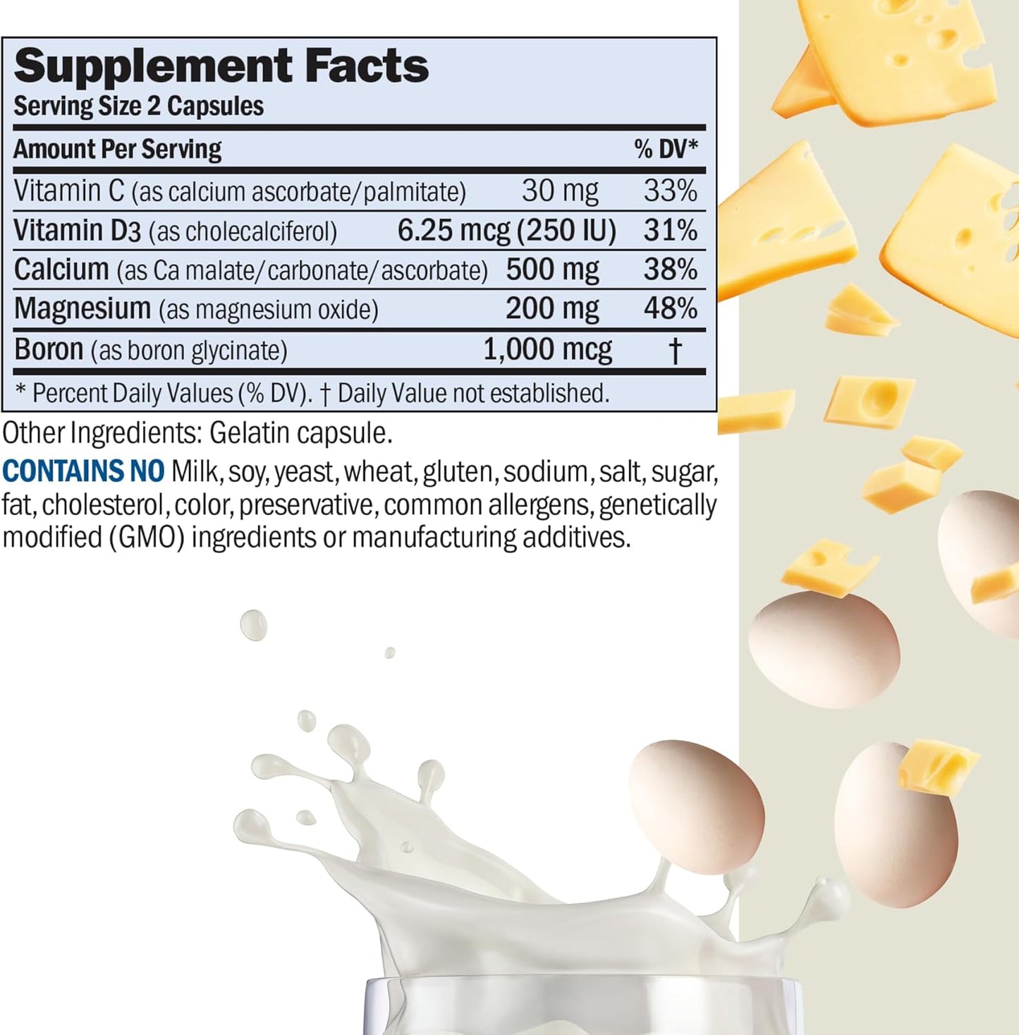 500 Capsules of Andrew Lessman Calcium Magnesium Intensive Care for Bone and Skeleton Health - Easy-to-Swallow, Super Soluble Powder, Gentle on Sensitive Stomachs