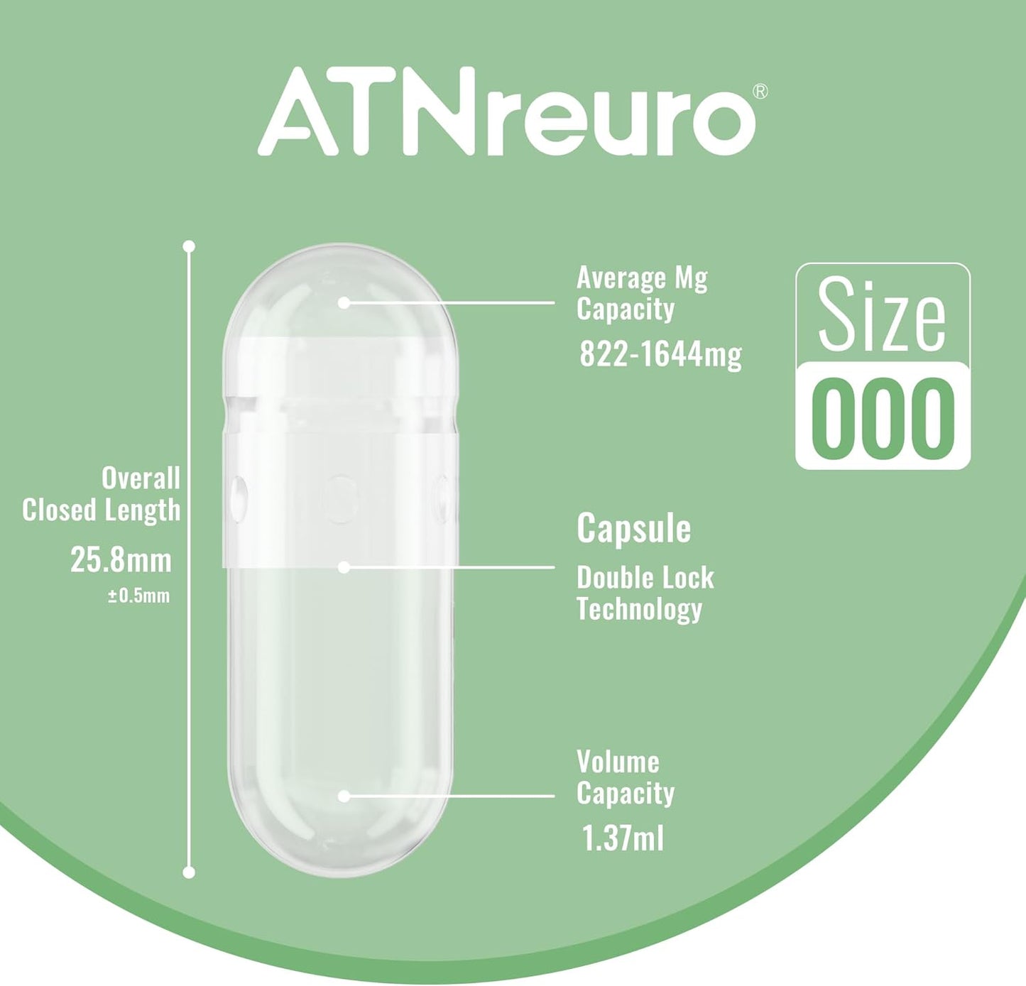 500 Count Empty Vegan Capsules with Micro Spoons for Powders Supplements - Vegetarian Pill Capsules