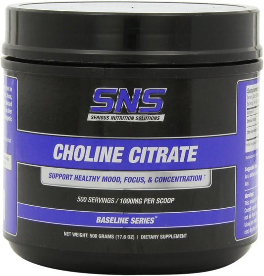 500 Grams of Serious Nutrition Solution Choline Citrate Powder for Enhanced Supplement Support