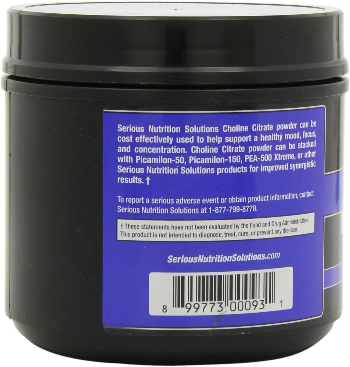 500 Grams of Serious Nutrition Solution Choline Citrate Powder for Enhanced Supplement Support