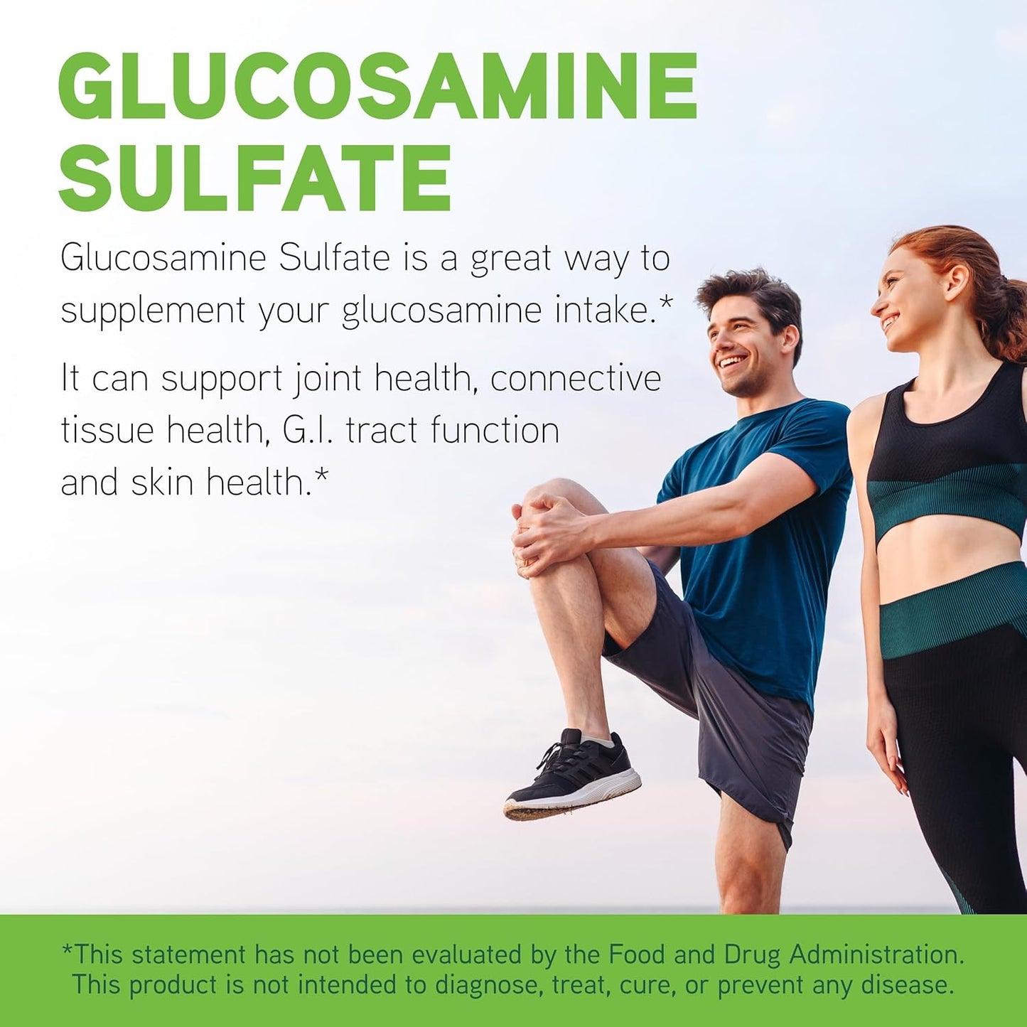 500 mg DAVINCI Labs Glucosamine Sulfate Capsules for Joint Support - Gluten-Free Dietary Supplement - 120 Count