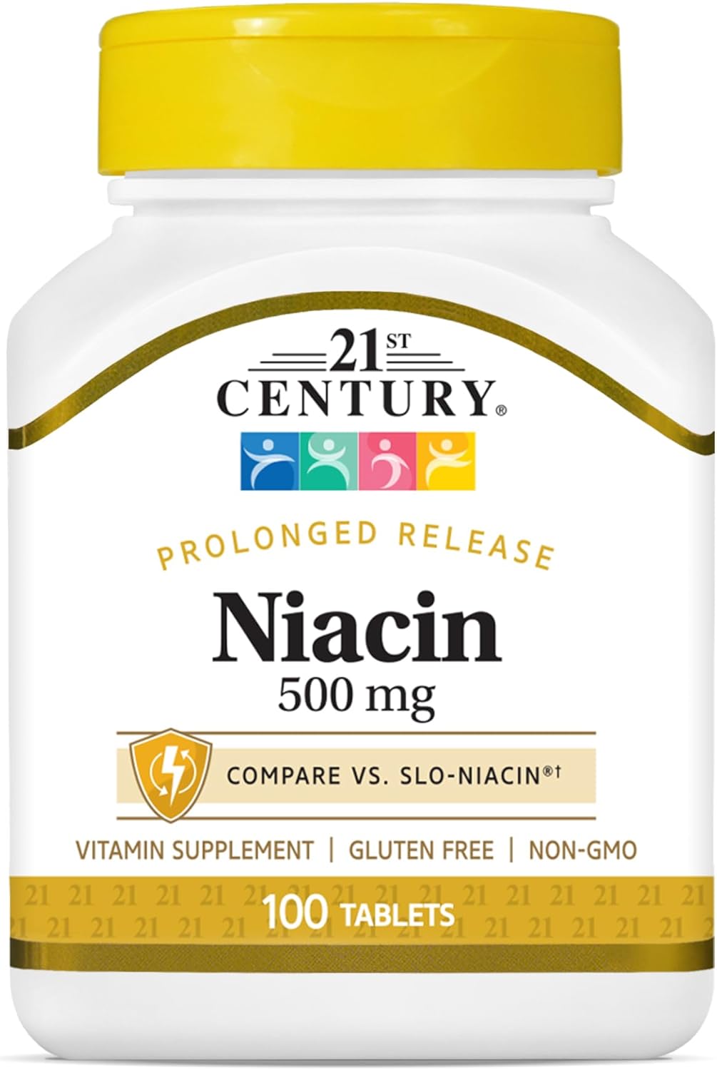 500 mg Niacin Prolonged Release Tablets - 100 Count for 21st Century (27474)