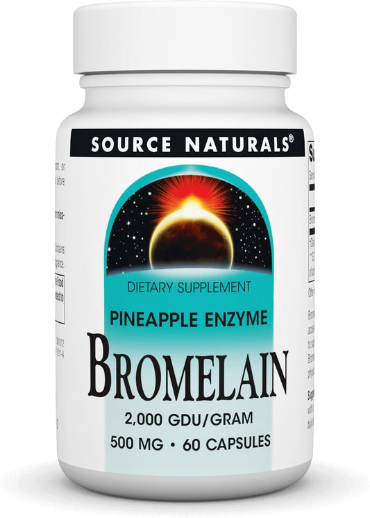 500 mg Pineapple Enzyme Capsules by Source Naturals - 60 Count