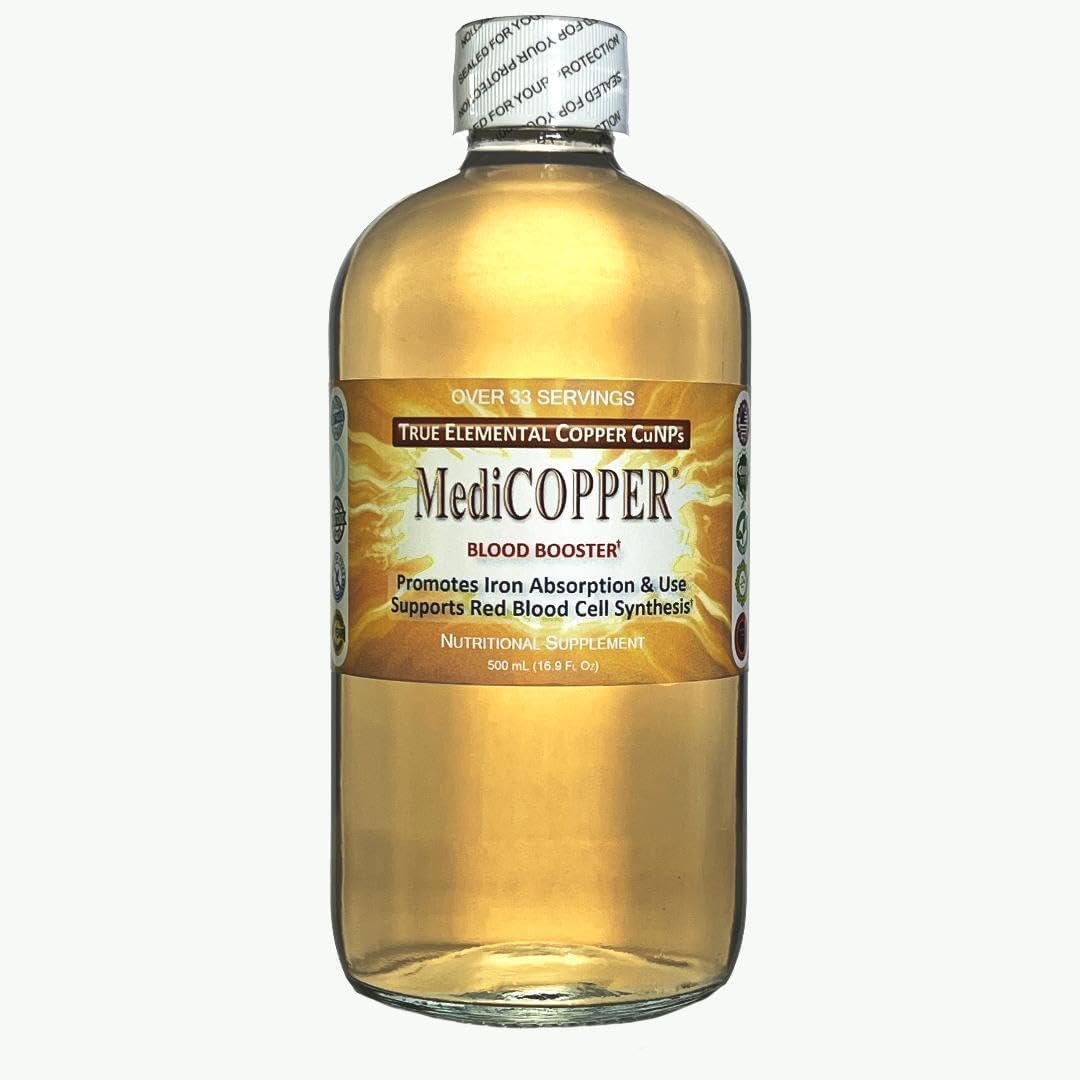 500 mL MediCOPPER True Colloidal Copper in BPA Free Plastic Bottle