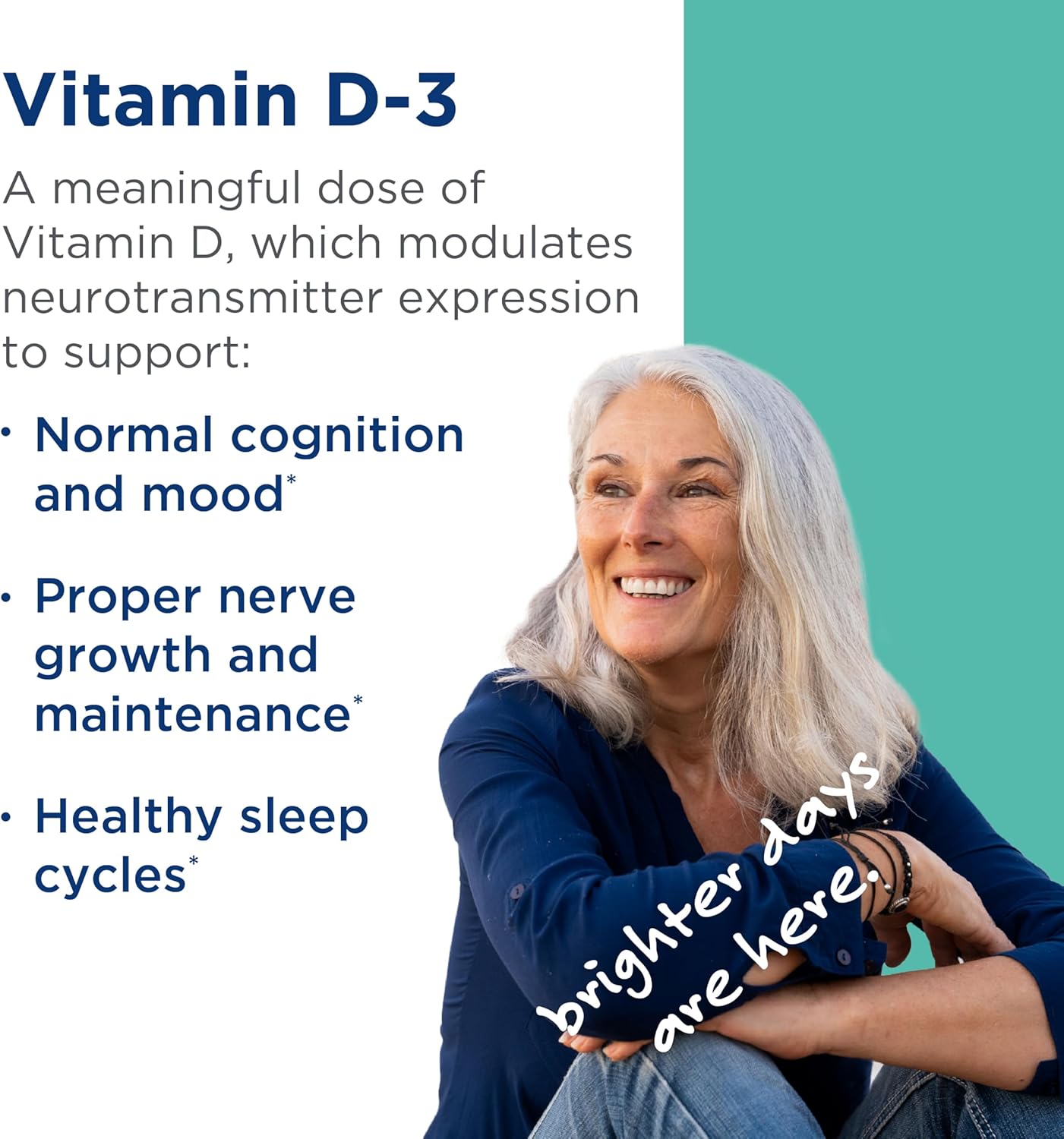 5000 IU Vitamin D3 Supplement for Healthy Brain Function - 90 Capsules - Supports Nutritional Status - With L-Methylfolate