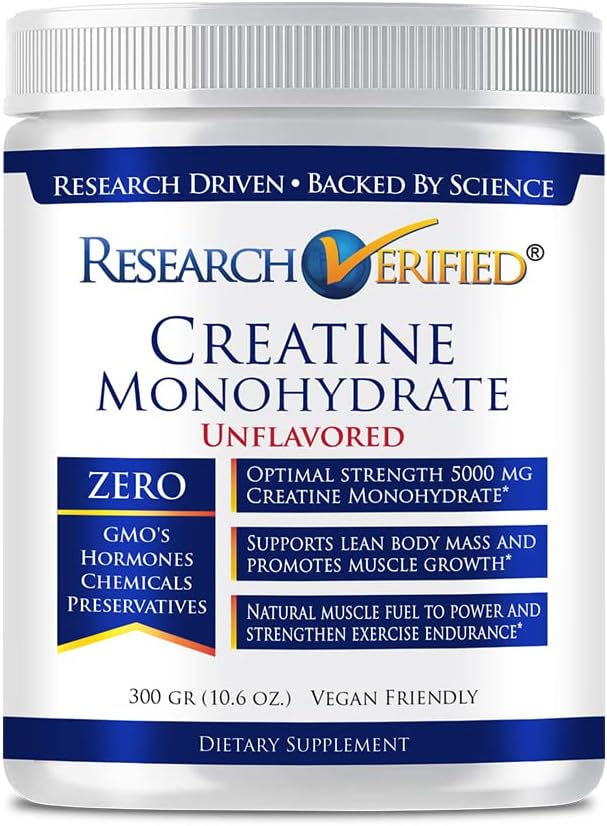 5000mg Creatine Monohydrate with BioPerine - Vegan, Unflavored - Enhance Muscle Growth & Performance - 60 Servings