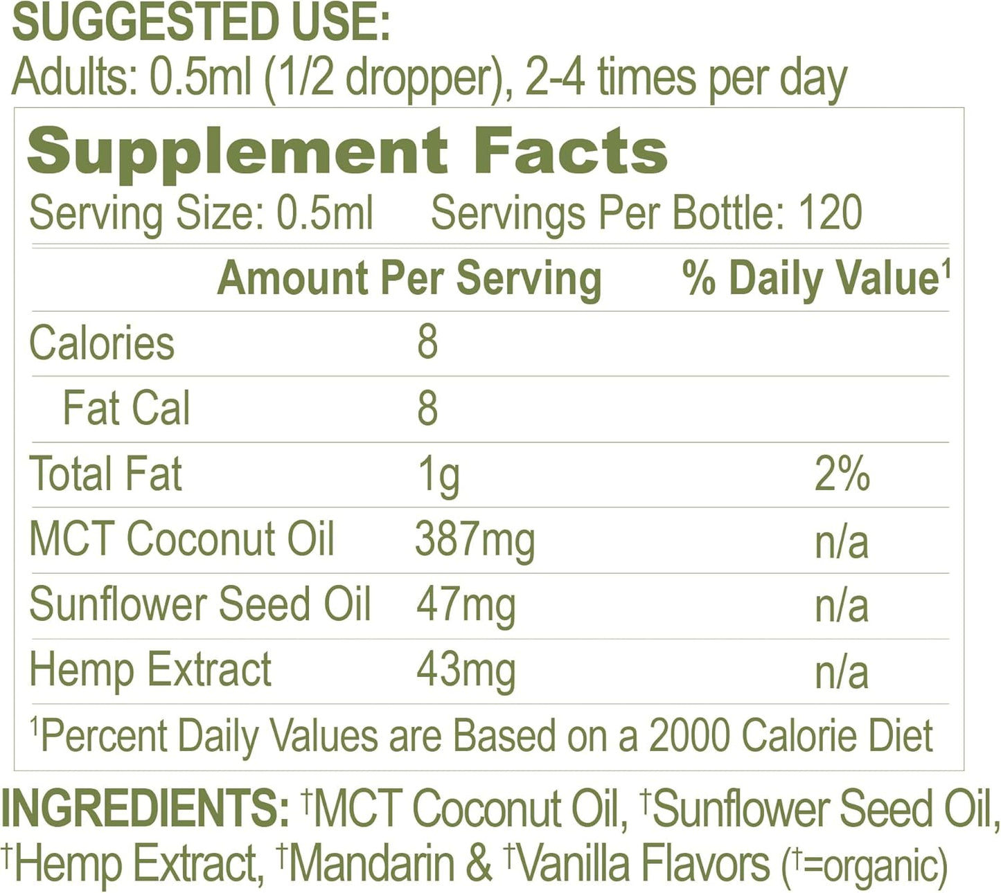 5000mg Mandarin Orangemetabolism boosterSeed Oil Extract - Restorative Botanicals (2 oz, 120 Servings)