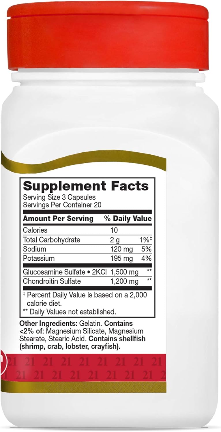 500/400mg Double Strength Glucosamine Chondroitin Capsules - 60 Count
