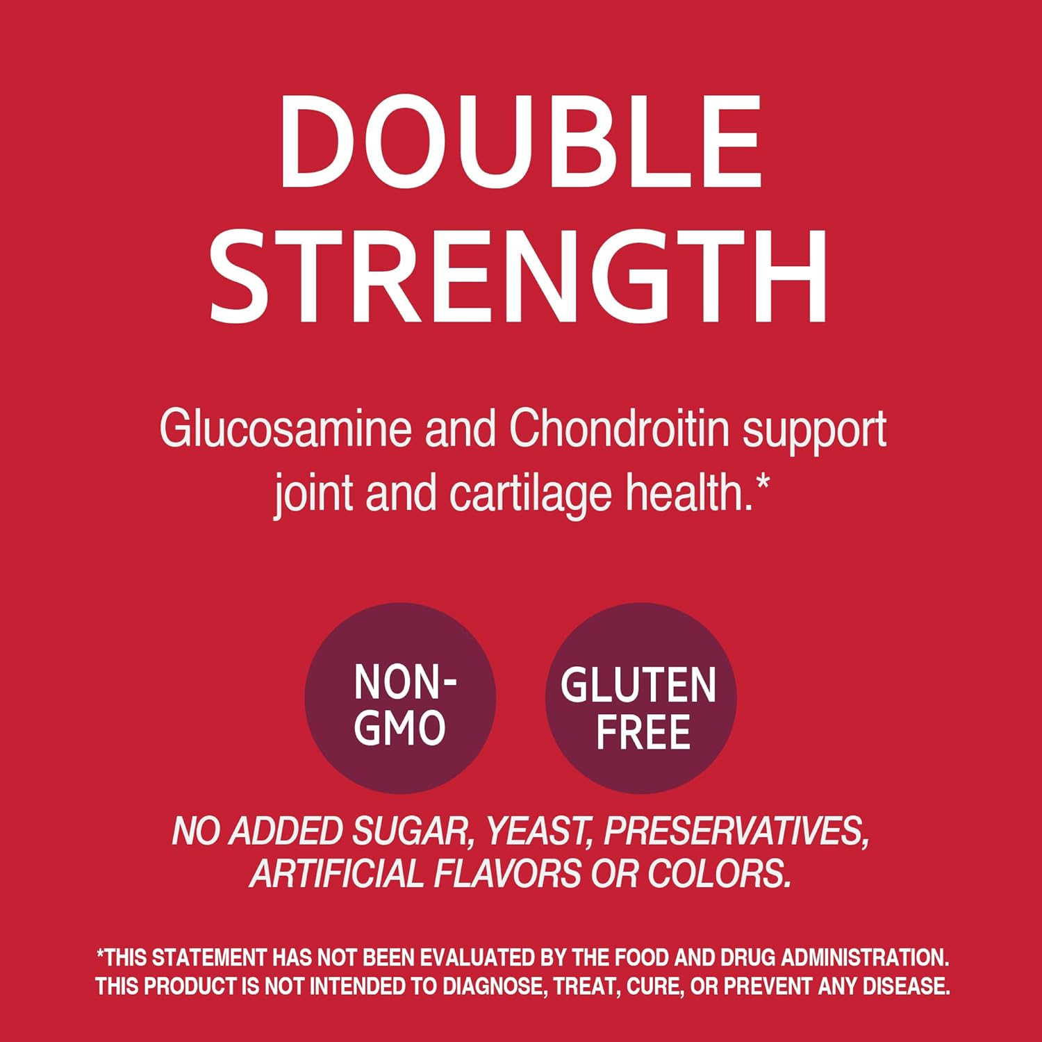 500/400mg Double Strength Glucosamine Chondroitin Capsules - 60 Count
