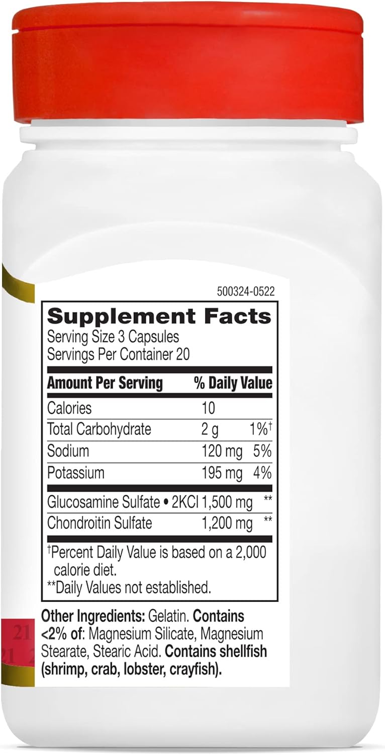 500/400mg Double Strength Glucosamine Chondroitin Capsules - 60 Count