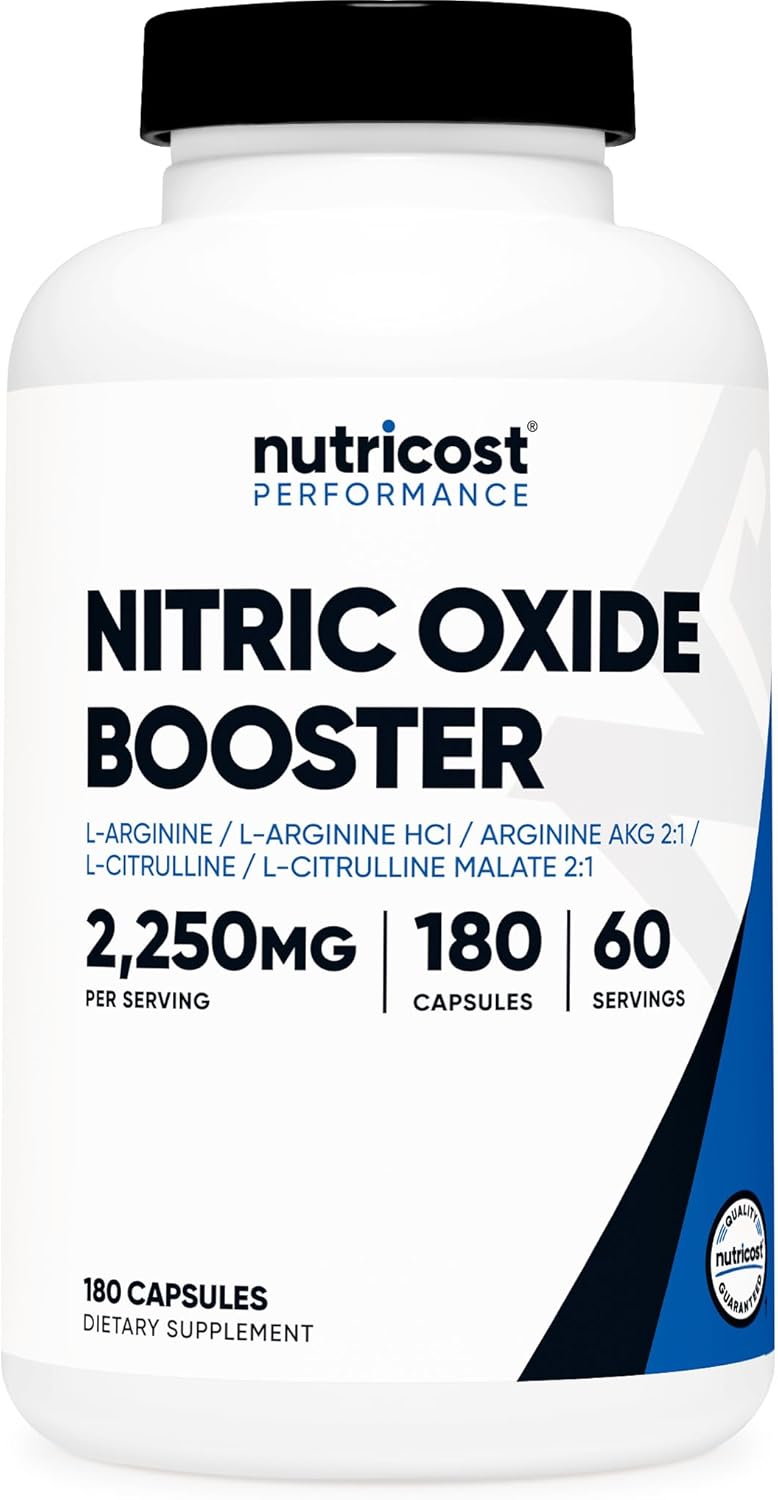 500g Creatine, 180 Nitric Oxide Capsules, and 180 ZMA Capsules Bundle from Nutricost