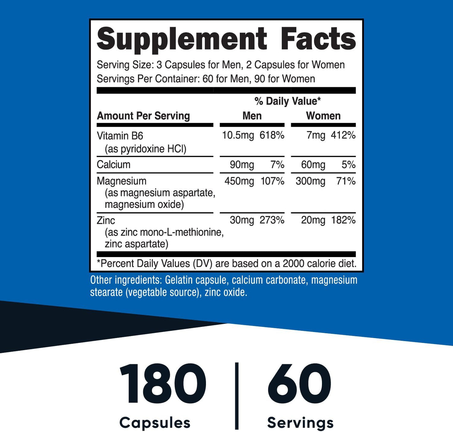 500g Creatine, 180 Nitric Oxide Capsules, and 180 ZMA Capsules Bundle from Nutricost