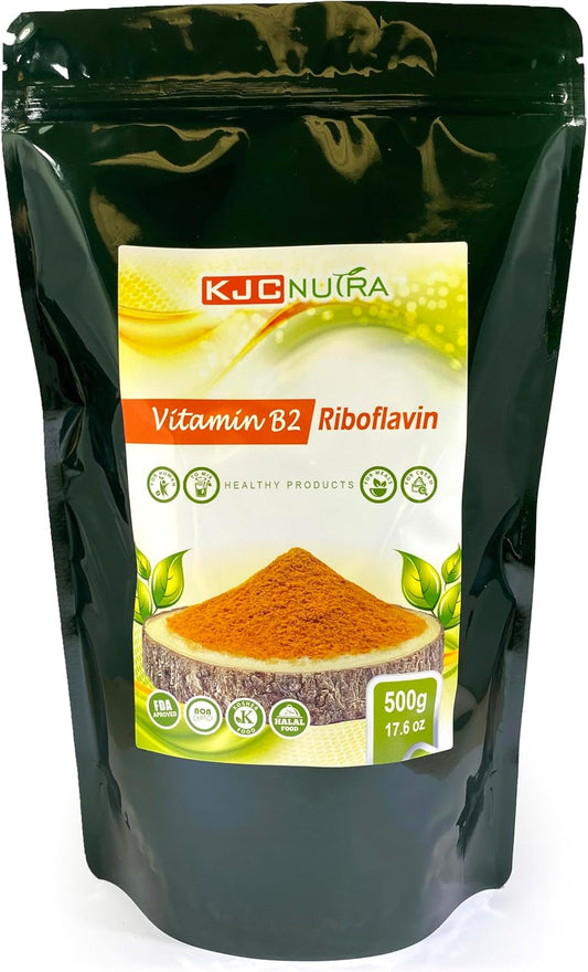 500g KJC NUTRA Vitamin B2 Powder: High-Quality Riboflavin Supplement