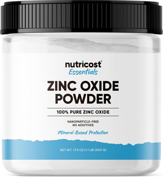500g Nutricost Zinc Oxide Powder - Pure & Additive-Free - Vegan & Non-GMO - Nutricost Essentials