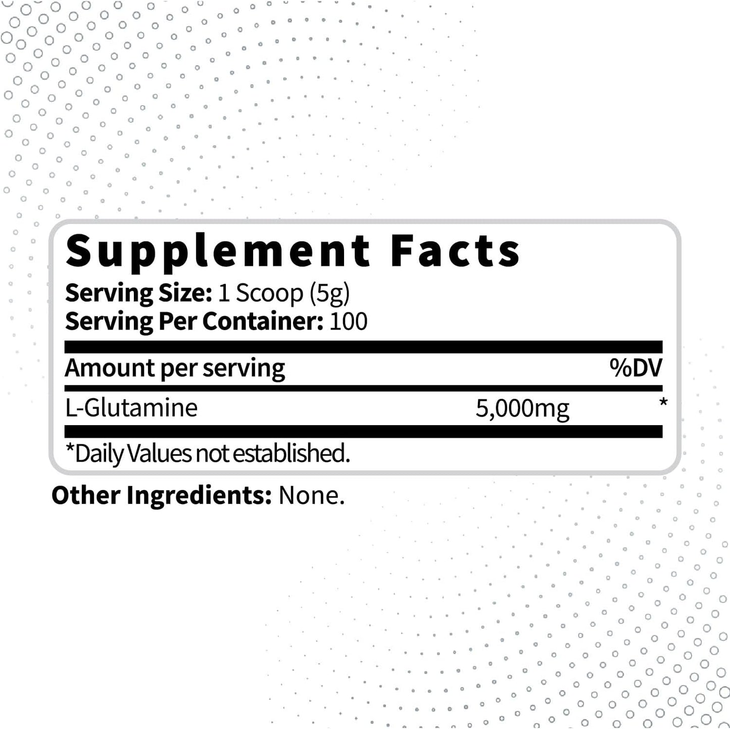 500G Type Zero L-Glutamine Powder: 3-Month Supply Vegan & Gluten-Free Supplement