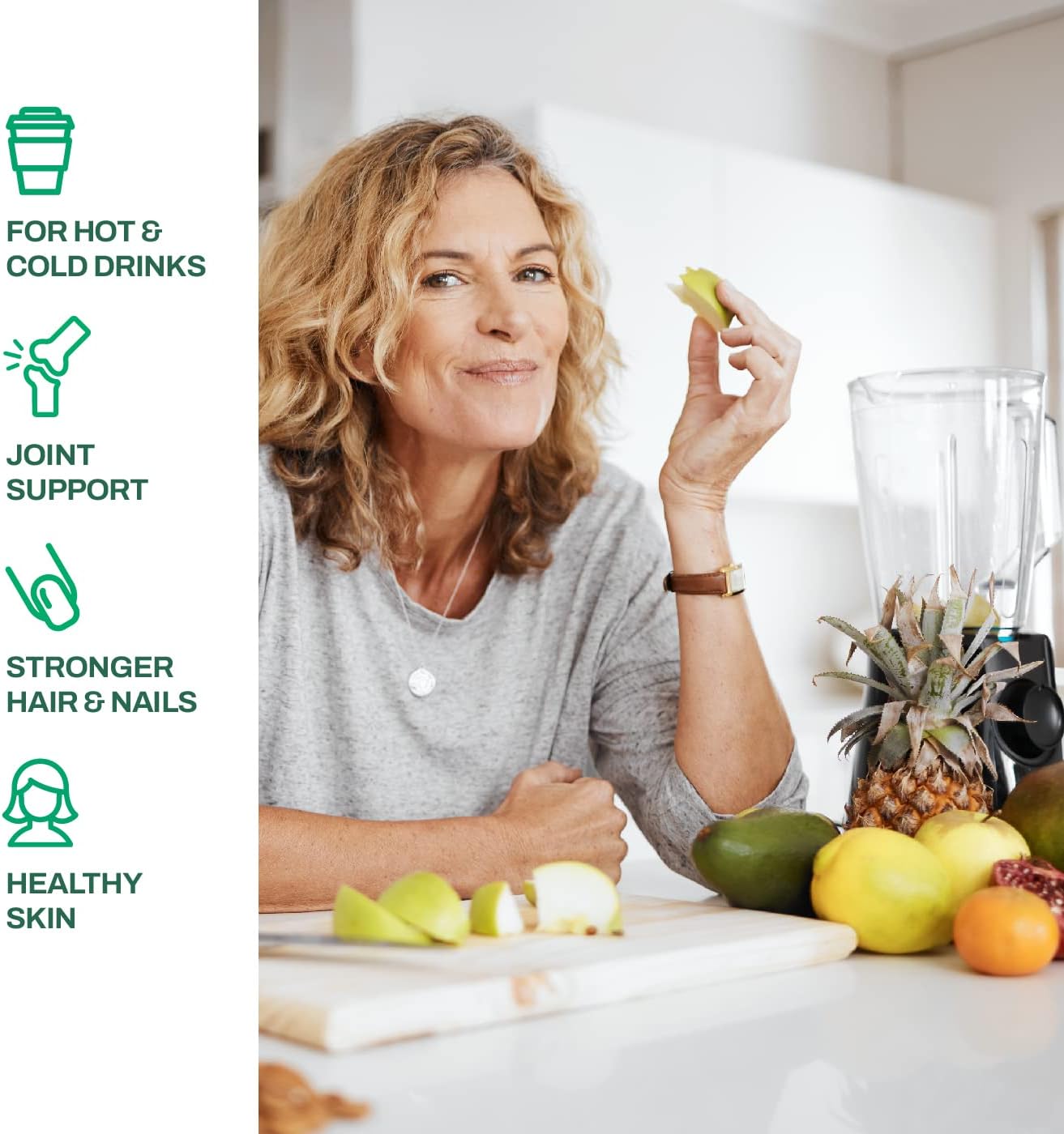 500g Vitasave Pure Collagen Peptides Powder - Grass Fed, Unflavoured - 20g per Serving - Enhanced Collagen Supplement