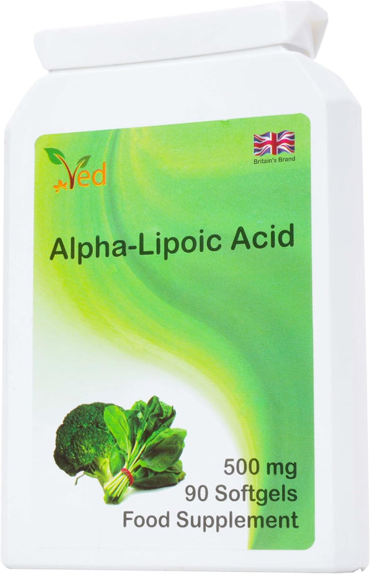 500mg Alpha Lipoic Acid Softgels - 90 Count ved Alpha Lipoic Acid Supplement
