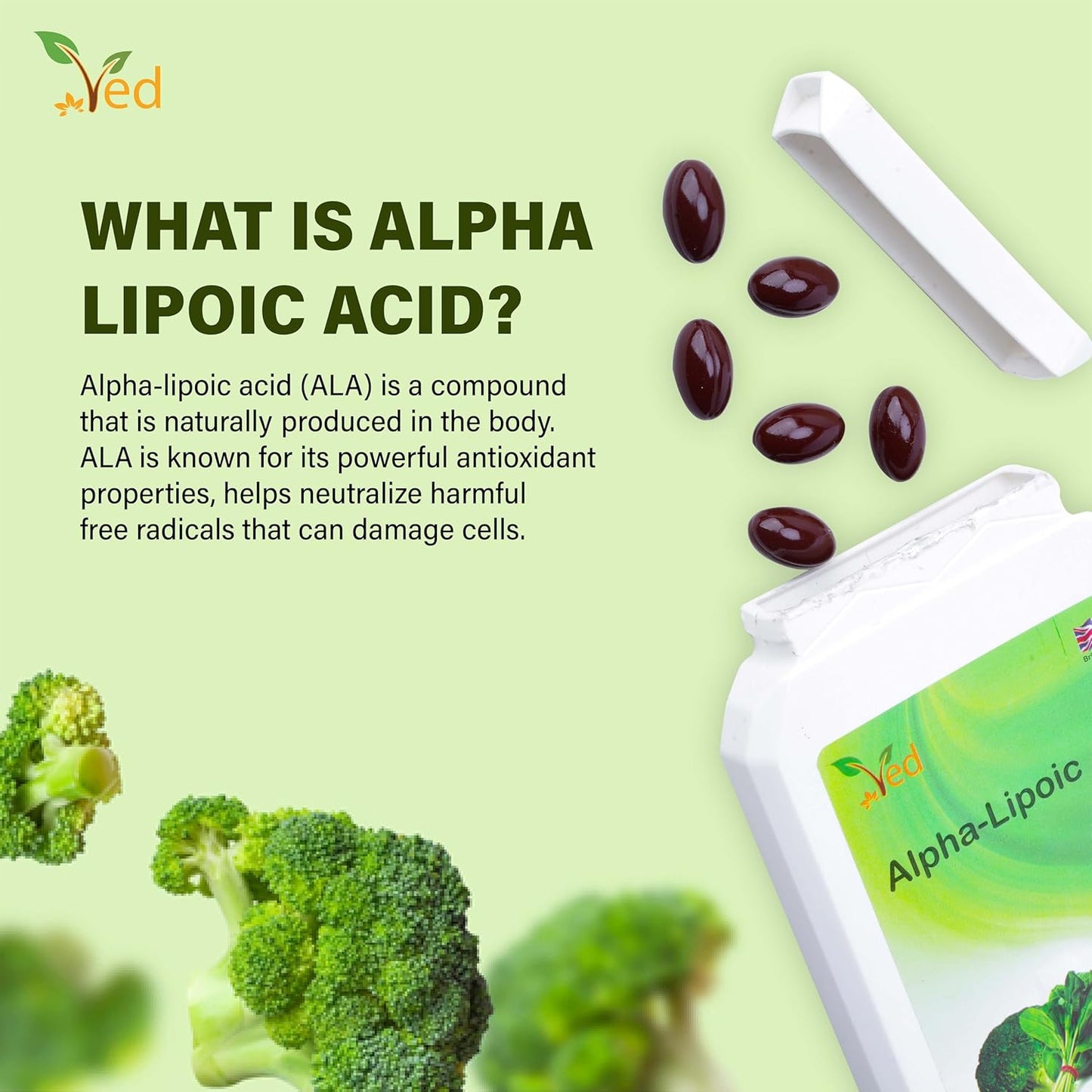 500mg Alpha Lipoic Acid Softgels - 90 Count ved Alpha Lipoic Acid Supplement