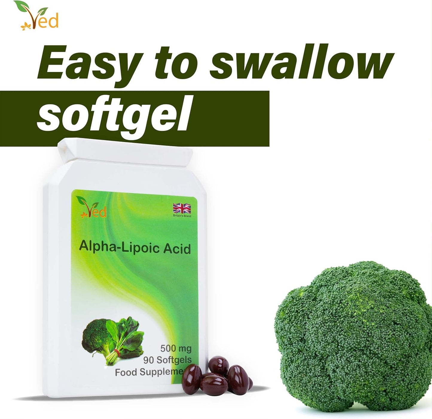 500mg Alpha Lipoic Acid Softgels - 90 Count ved Alpha Lipoic Acid Supplement