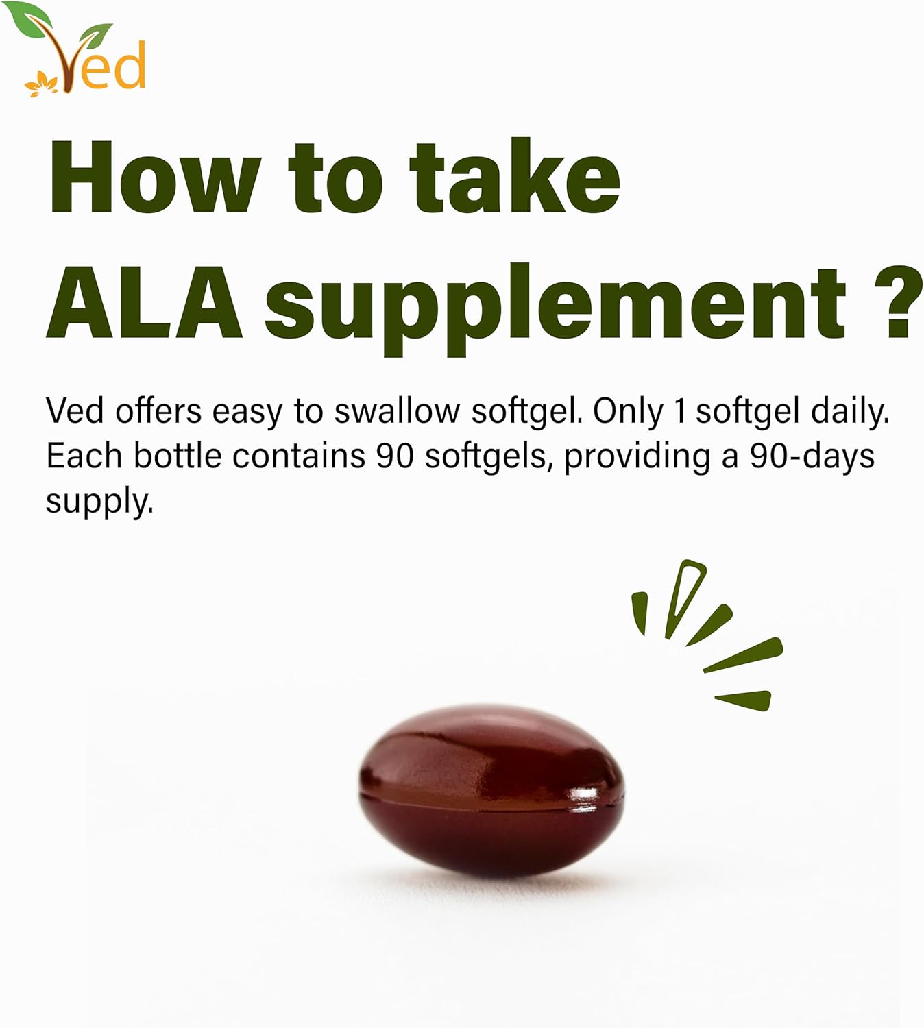 500mg Alpha Lipoic Acid Softgels - 90 Count ved Alpha Lipoic Acid Supplement