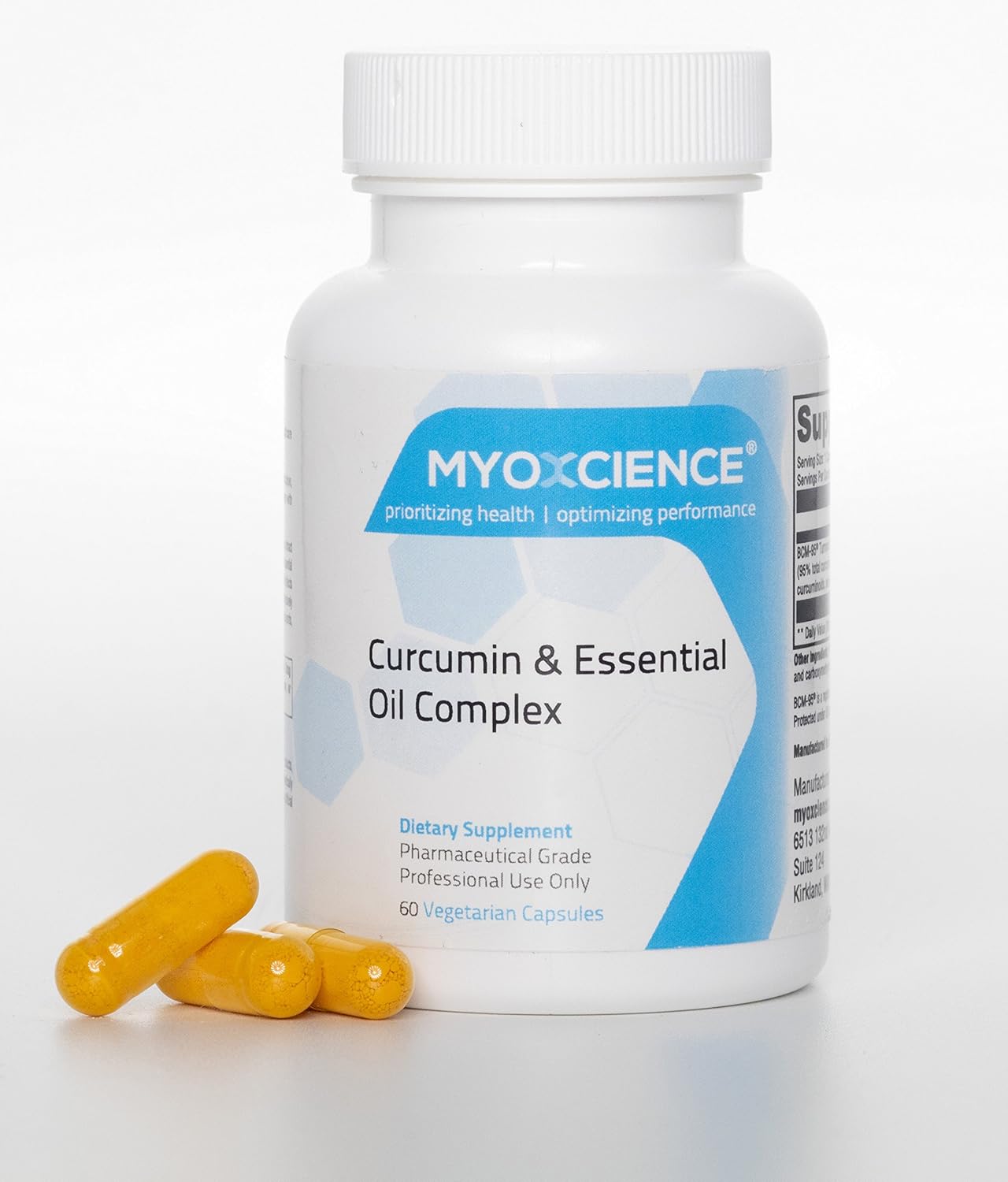 500mg BCM-95 Curcumin & Essential Oil Complex with Volatile Oils for Enhanced Absorption | MYOXCIENCE