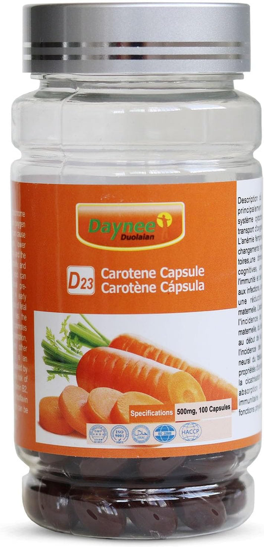 500mg Beta Carotene Soft Capsule for Healthy Skin and Eyes - 100 Count
