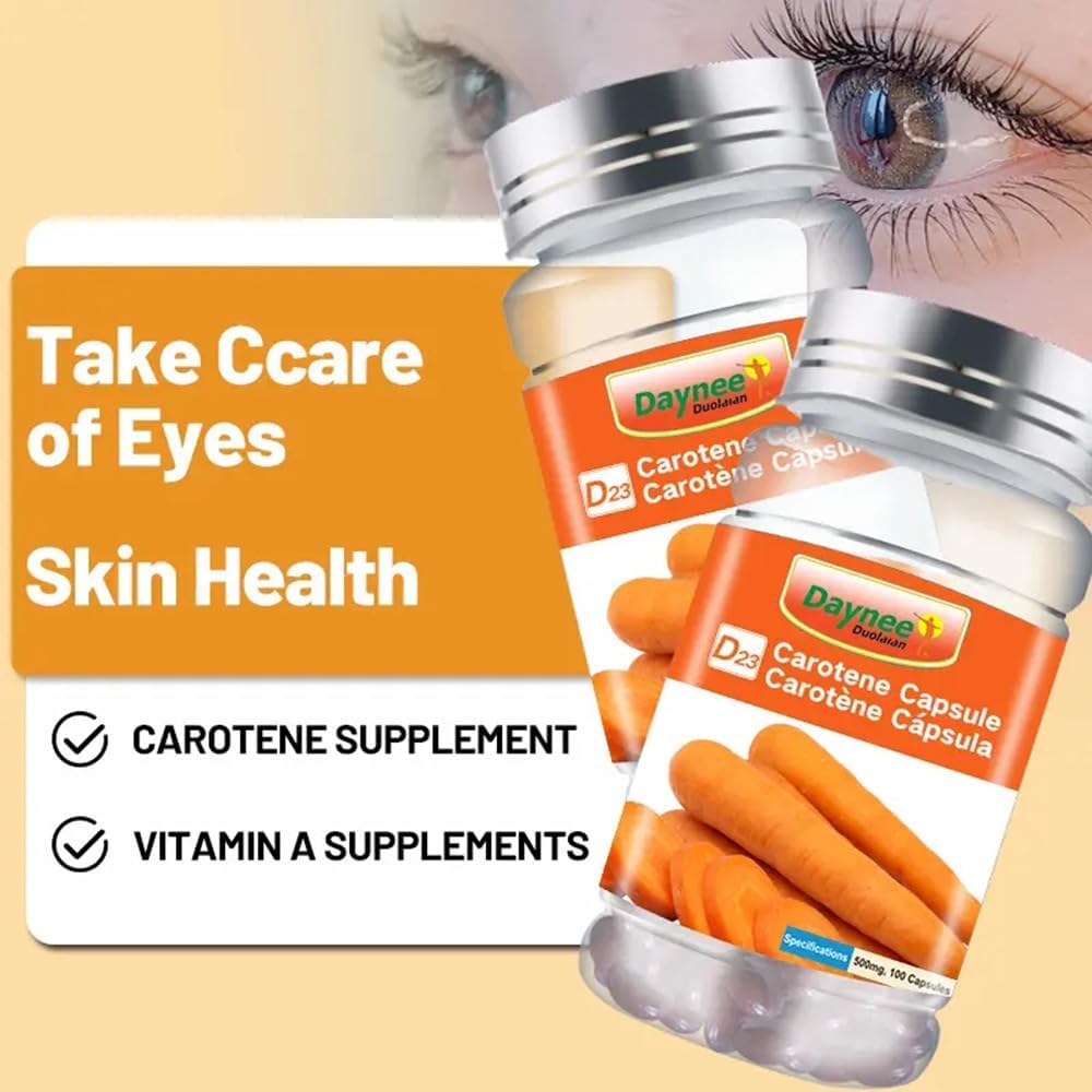 500mg Beta Carotene Soft Capsule for Healthy Skin and Eyes - 100 Count