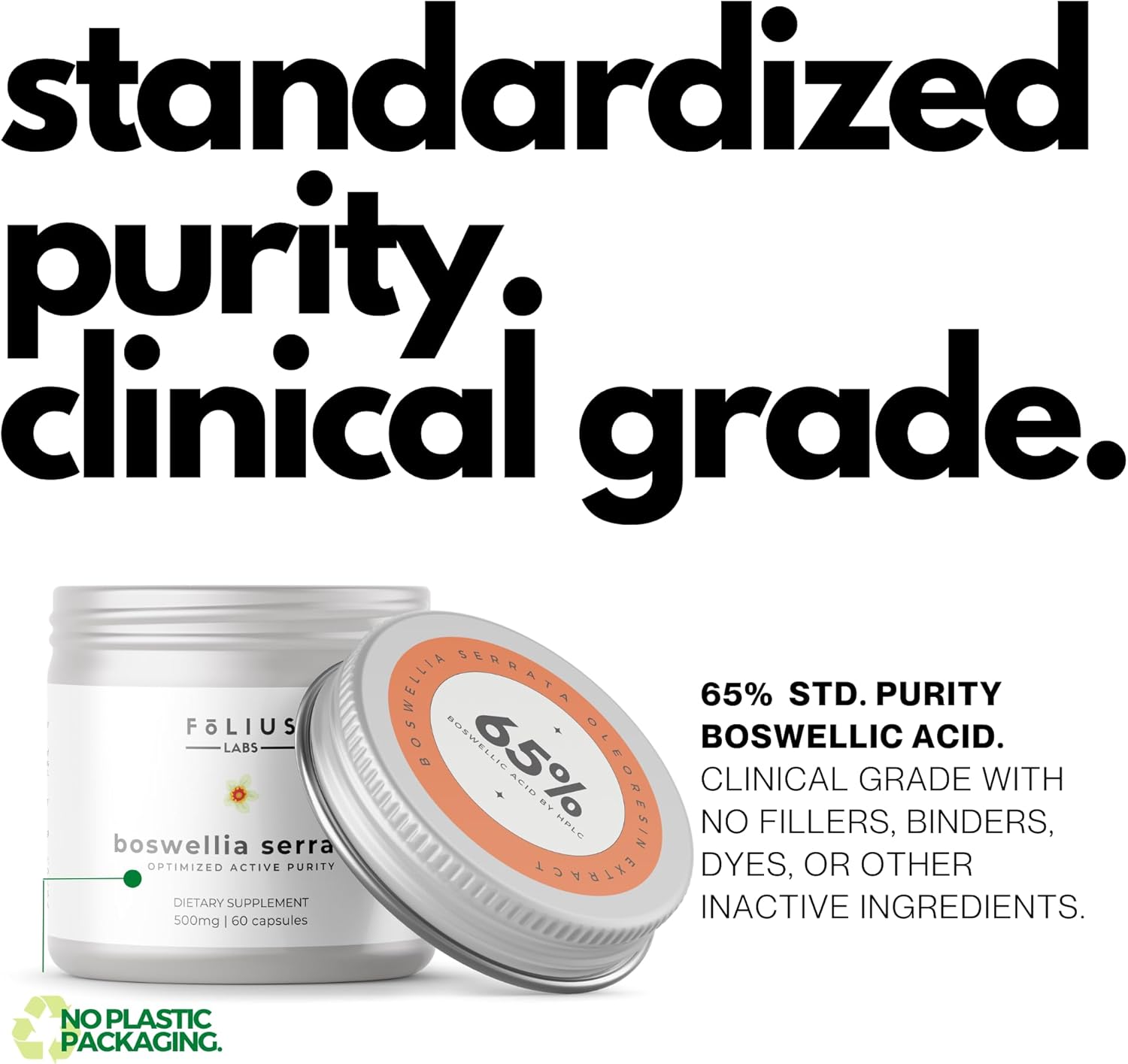 500mg Boswellia Serrata Extract Capsules - Supports Healthy Joints, Muscles - High in Boswellic Acids - 60 Capsules