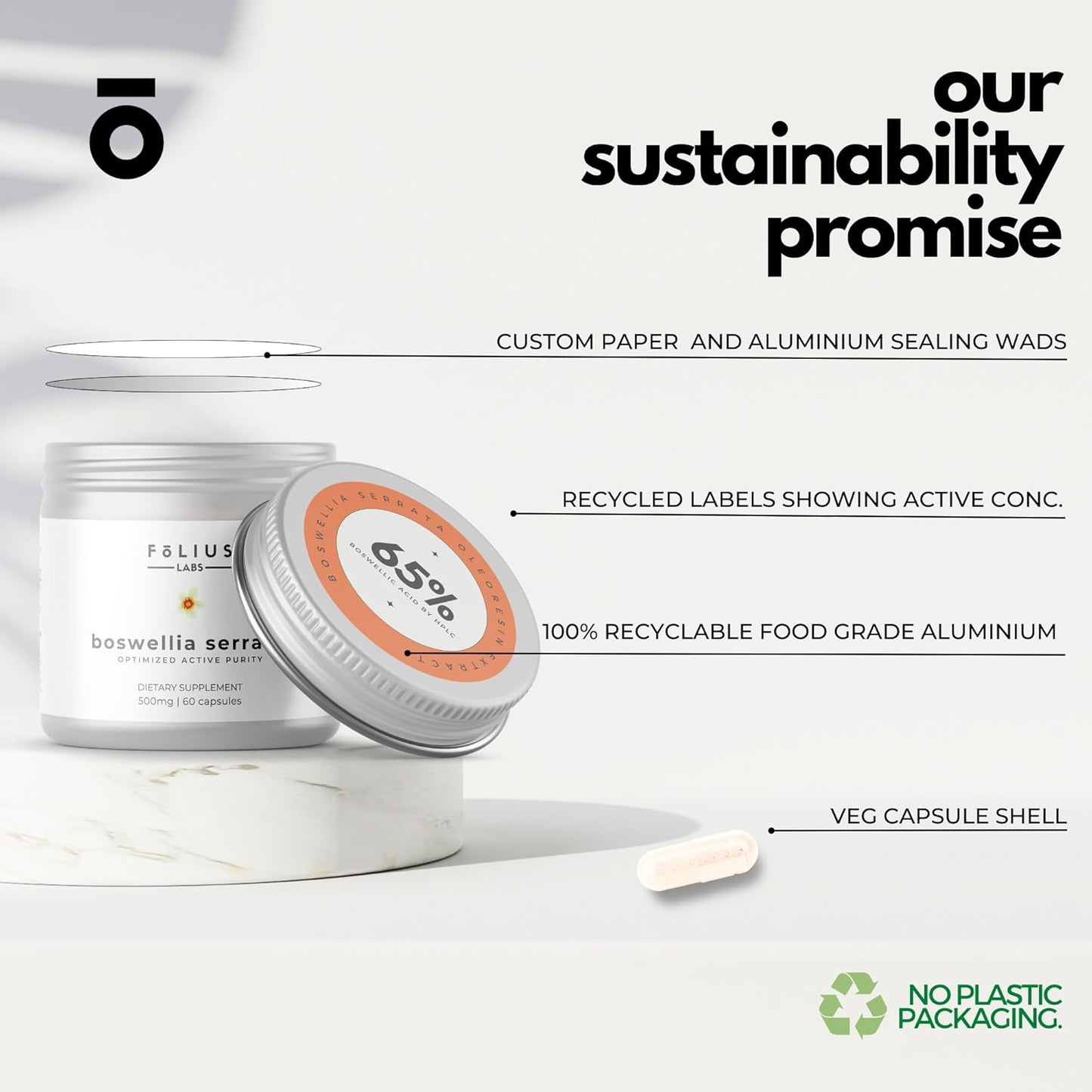 500mg Boswellia Serrata Extract Capsules - Supports Healthy Joints, Muscles - High in Boswellic Acids - 60 Capsules