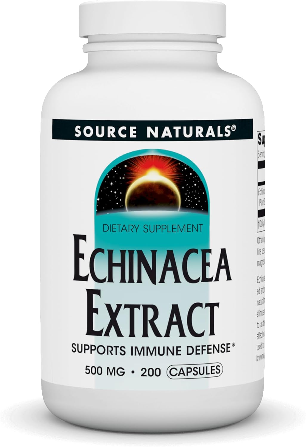 500mg Echinacea Root Capsules - 200 Count by Source Naturals