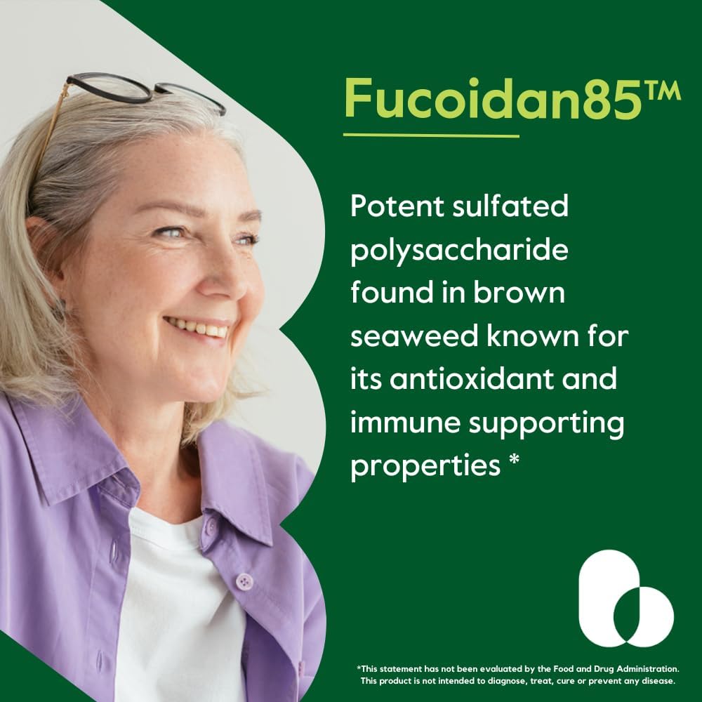 500mg Fucoidan Extract Capsules - 85% Standardized Fucoidan - 120 Vegetarian Capsules - No Fillers
