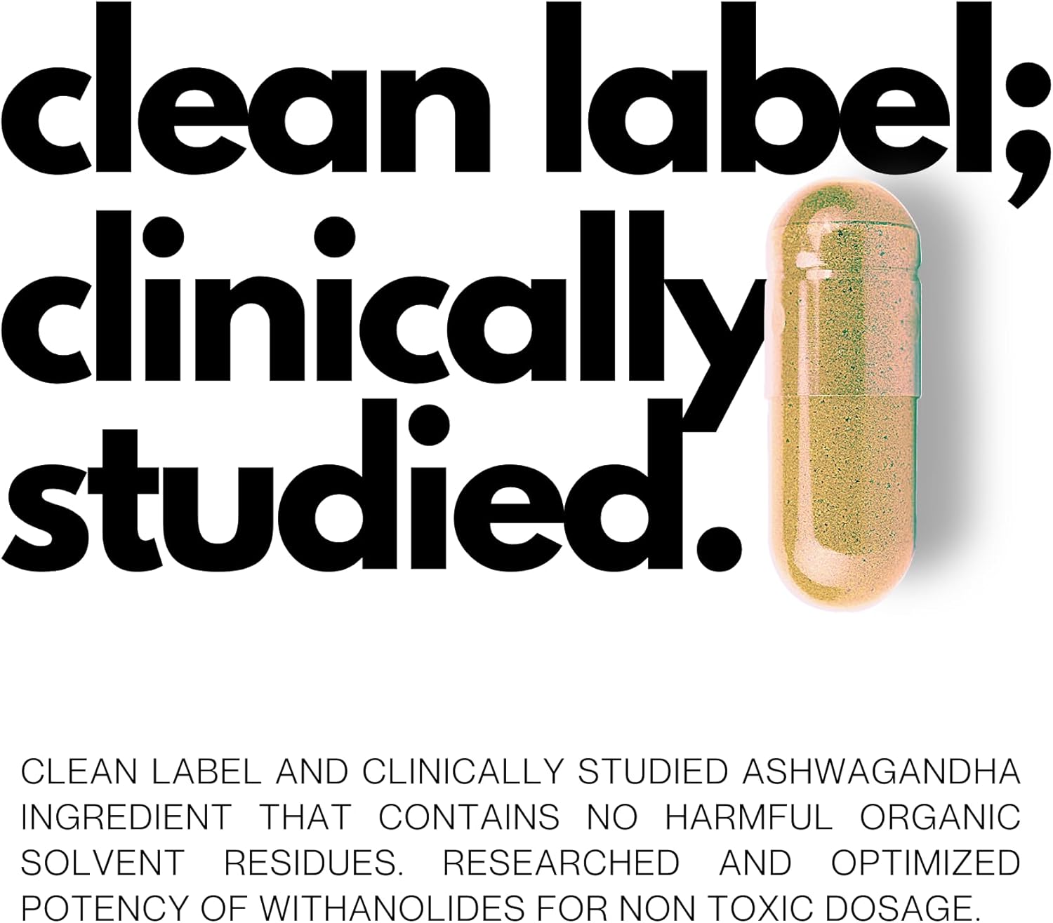 500mg Full Spectrum Ashwagandha Root Extract Capsules - Stress Relief & Energy Support Supplement - Natural Mood Booster - 120 Count