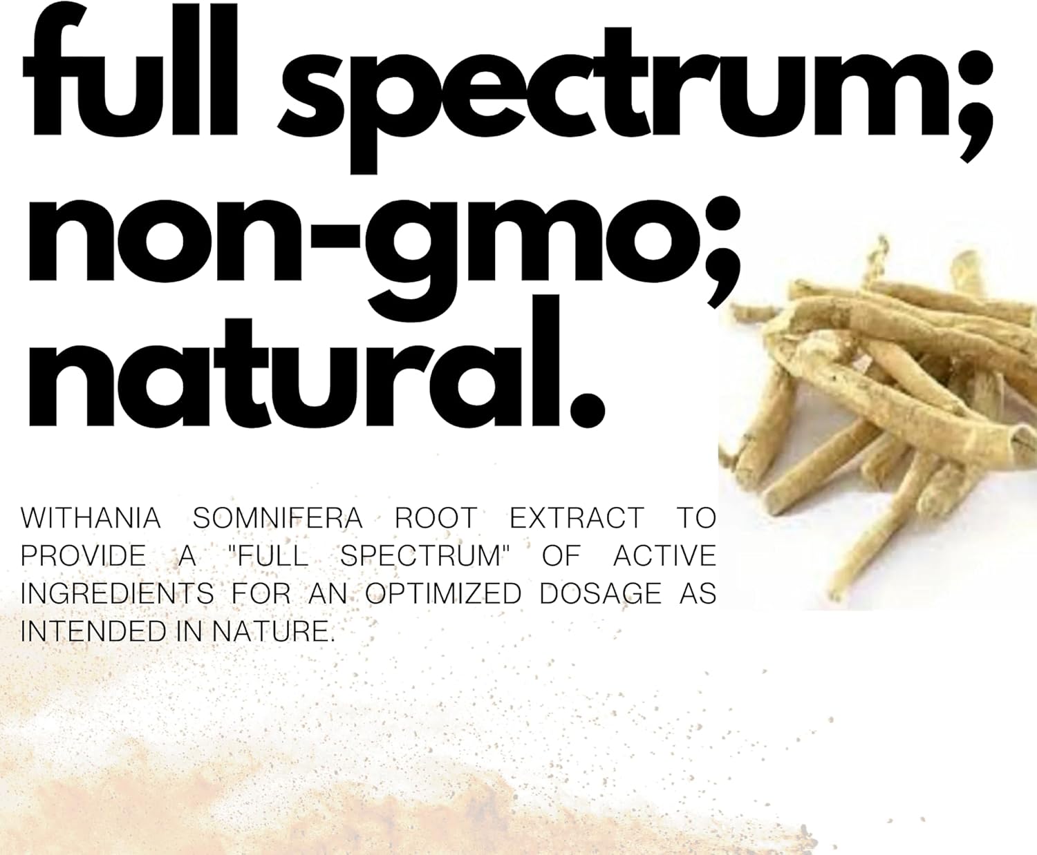 500mg Full Spectrum Ashwagandha Root Extract Capsules - Stress Relief & Energy Support Supplement - Natural Mood Booster - 120 Count