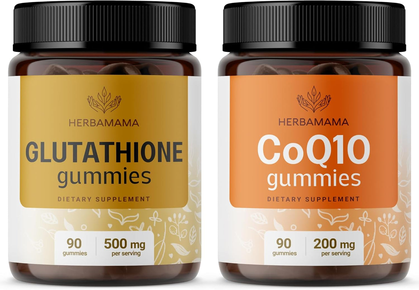 500mg Glutathione & 200mg CoQ10 Gummy Kit - Vegan & Non-GMO - 2 Pack - BoostGo Australia