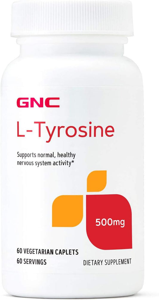 500mg GNC L-Tyrosine Supplement for Healthy Nervous System Function