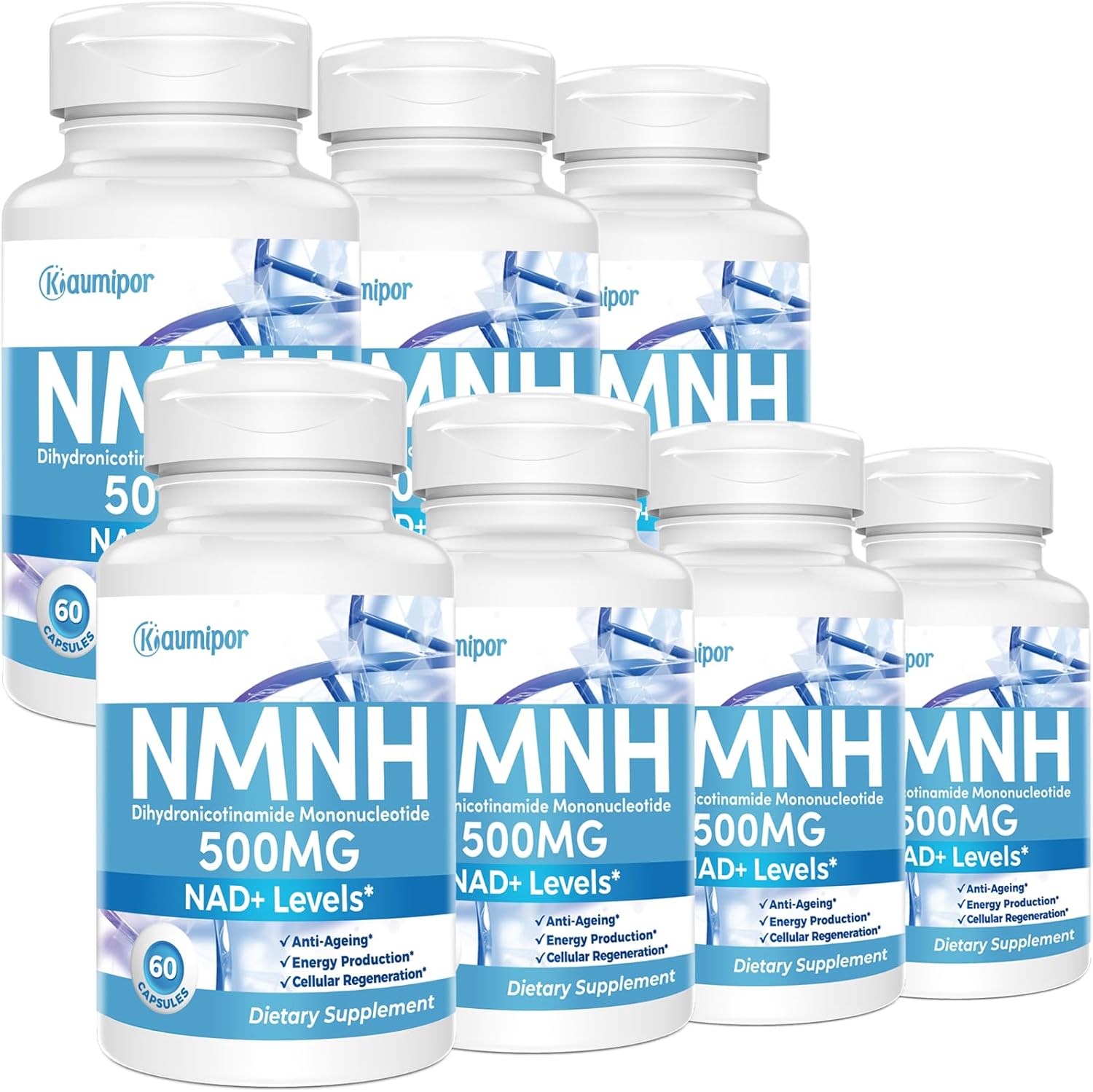 500MG Kaumipor NMNH (Dihydronicotinamide Mononucleotide) Supplement - 2 Month Supply for NAD+ Boost - Anti Aging, Energy, Immunity, Focus - 420 Capsules