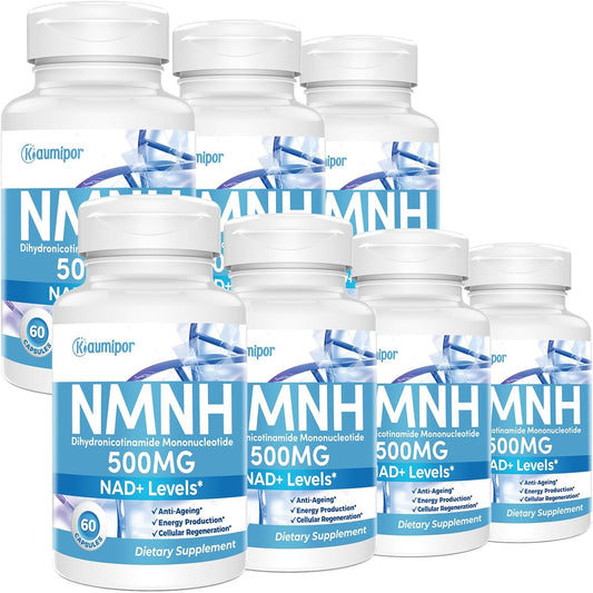 500MG Kaumipor NMNH (Dihydronicotinamide Mononucleotide) Supplement - 2 Month Supply for NAD+ Boost - Anti Aging, Energy, Immunity, Focus - 420 Capsules