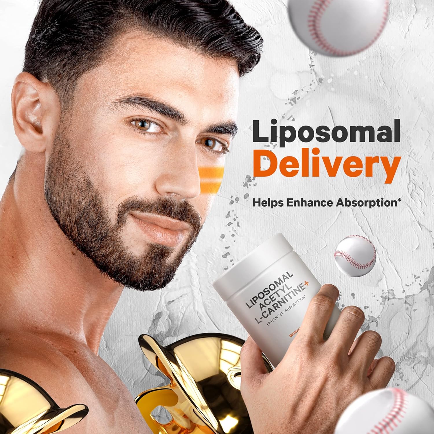 500mg Liposomal Acetyl-L-Carnitine+ Supplement - 3-Month Supply - Alcar, L-Carnitine Capsules - Non-GMO, Gluten-Free