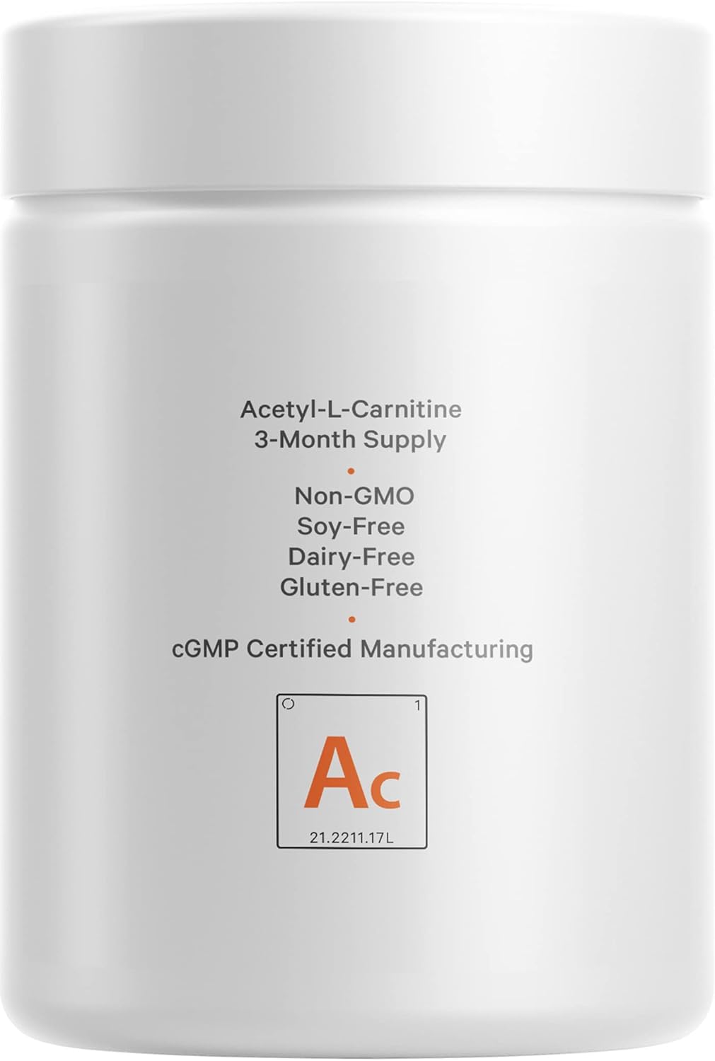 500mg Liposomal Acetyl-L-Carnitine+ Supplement - 3-Month Supply - Alcar, L-Carnitine Capsules - Non-GMO, Gluten-Free