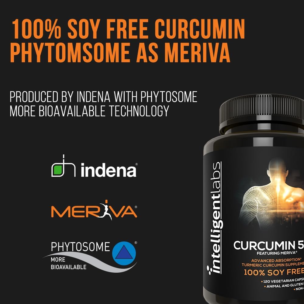 500MG Meriva Curcumin Phytosome Capsules, 2900% More Absorbent Than Regular Turmeric, 100% Soy Free - 120 Count