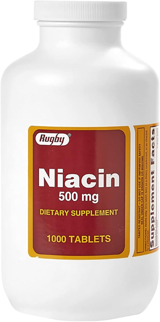 500mg Niacin B Vitamin Supplement - 100 Tablets for Daily Dietary Support