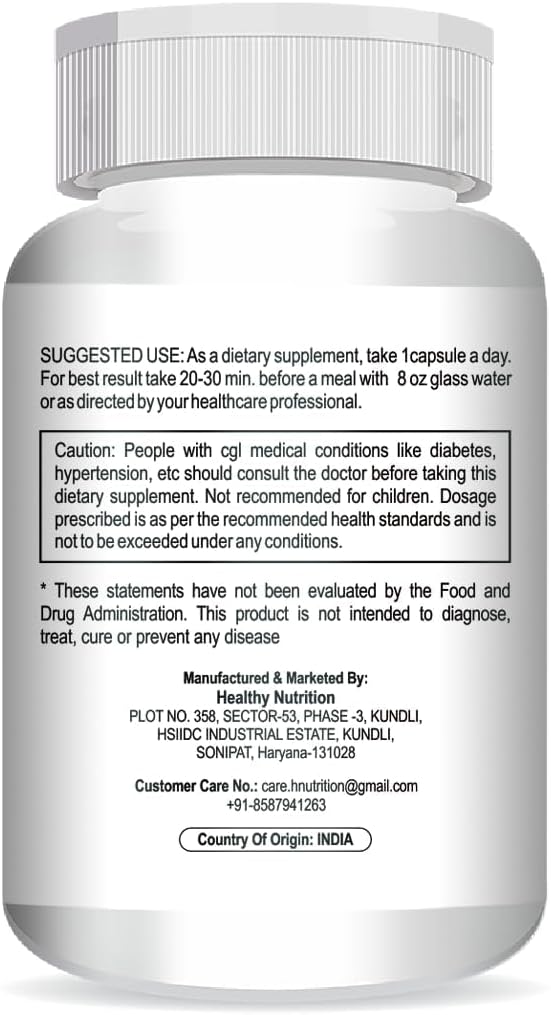 500mg Niacin (Vitamin B3) Capsules for Energy and Skin Health - 60 Vegetarian Capsules