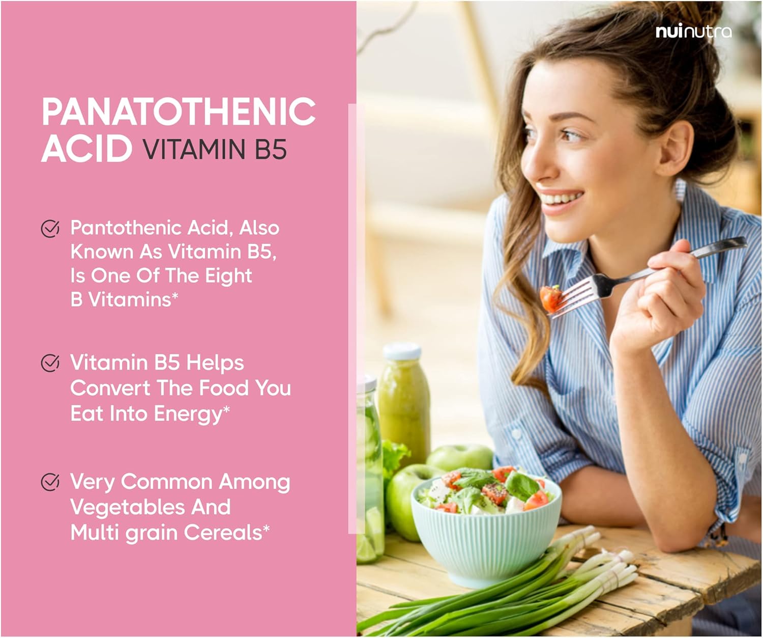 500mg Pantothenic Acid (Vitamin B5) Supplement - 150 Capsules for Energy, Focus, Digestion, and Skin Health
