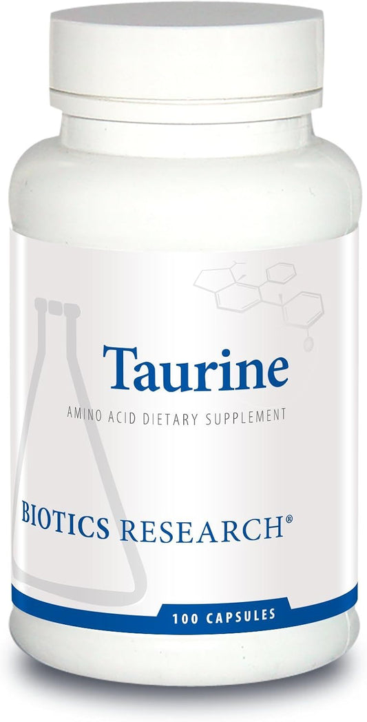 500mg Taurine Capsules for Brain and Cardiovascular Health - Antioxidant Amino Acid Supplement