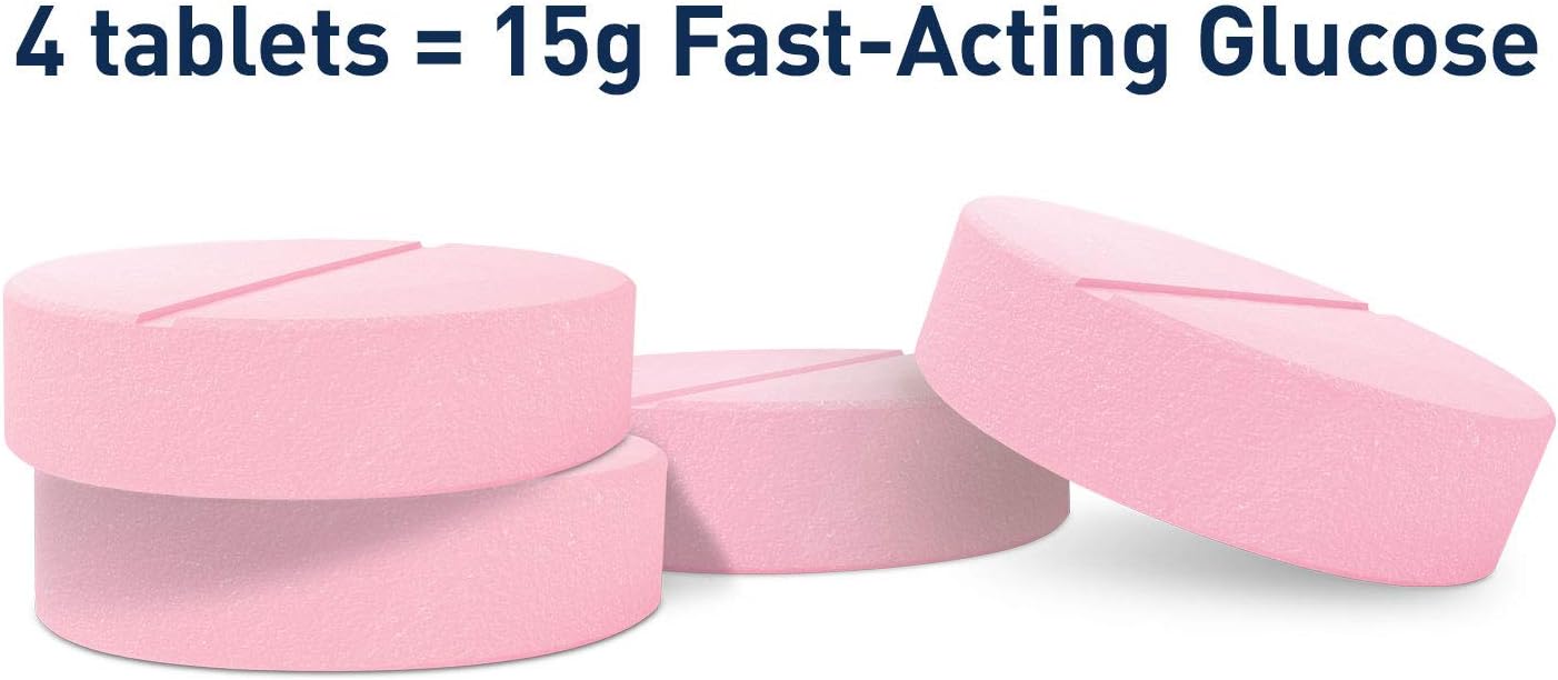 50ct Bottle of TRUEplus® Glucose Tablets in Tropical Fruit Flavor