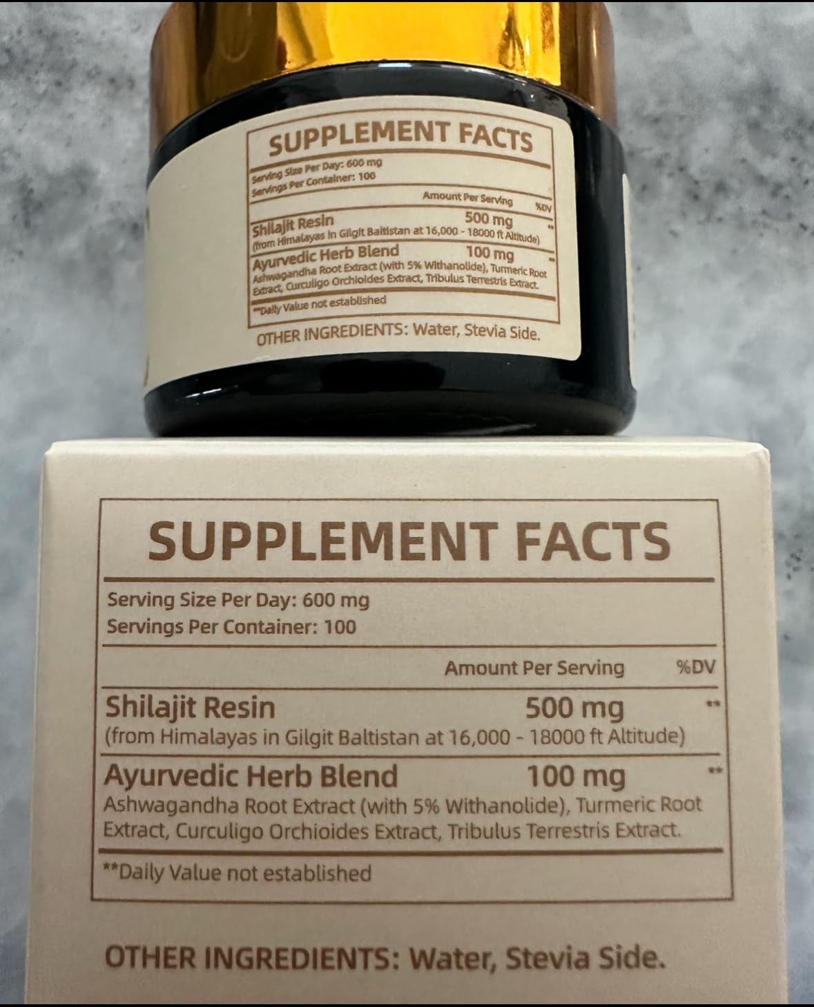 50g Triple 8 Nutrition Shilajit Resin: Pure Wild Himalayan Organic Fulvic Acid & Trace Minerals - Potent for Men & Women - Third Party Lab Tested