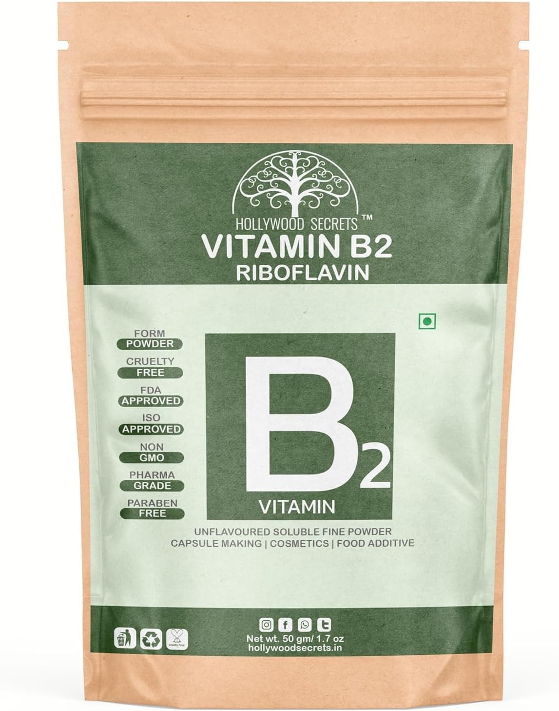 50gm Generic Ken Vitamin B2 Riboflavin Powder for Energy and Immune Support