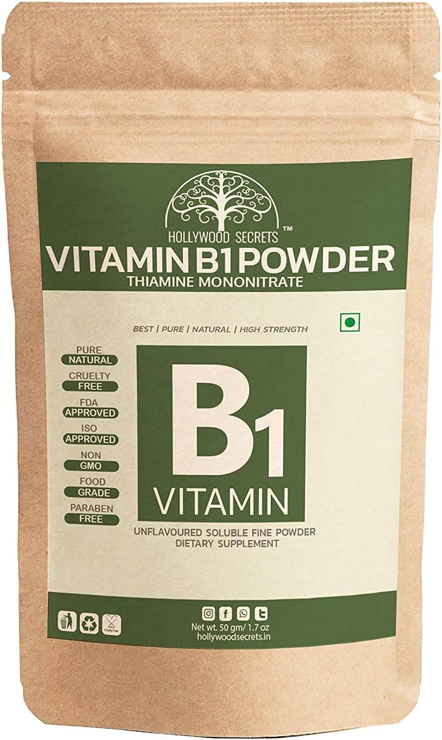 50gm Kavir Vitamin B1 Thiamine Mononitrate Powder for Boosting Energy Levels and Metabolism